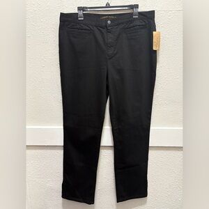 Lauren Jeans Co. Ralph Lauren Black Manhattan Straight Leg Jeans NEW Size 14
